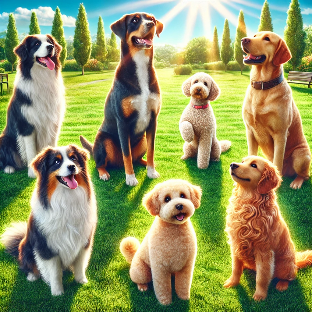 group of dogs