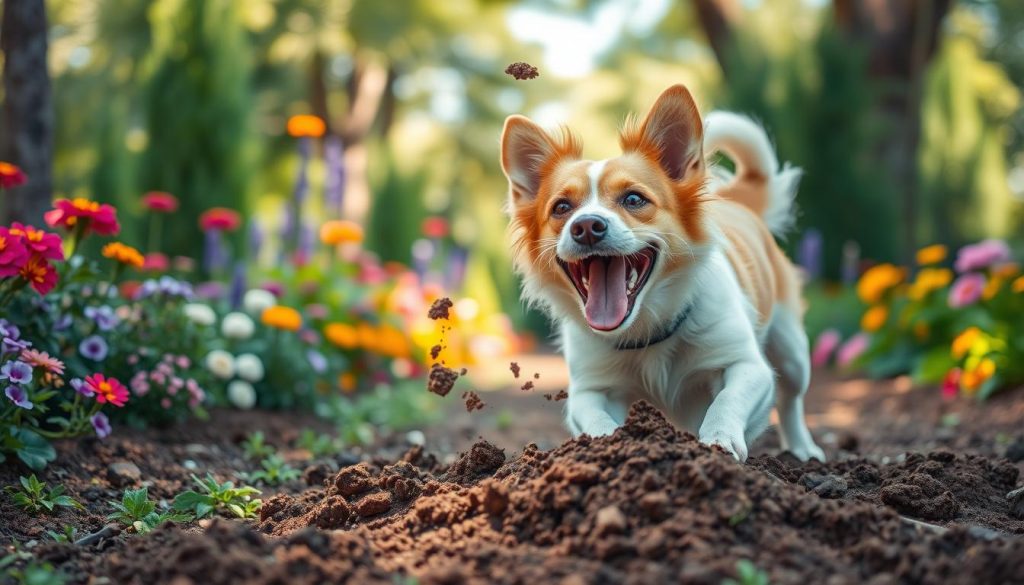 dog digging